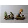Image 2 : (3) Figurines - Dolphins, Child, Turtles