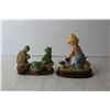 Image 3 : (3) Figurines - Dolphins, Child, Turtles