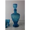 Image 2 : Blue Glass Decanter Set