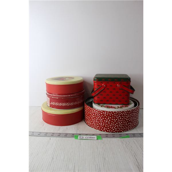 Assorted Christmas Stacking and Non Stacking Tins