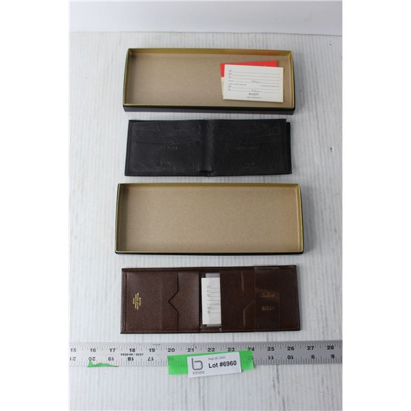 (2) Genuine Leather Wallets