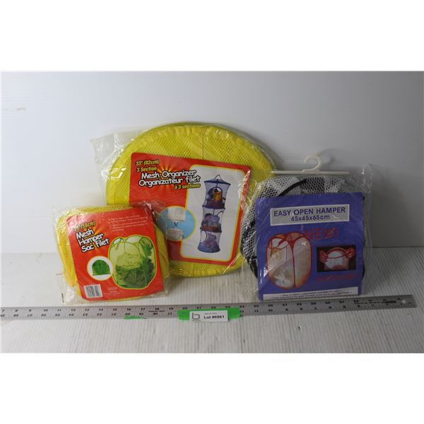 Mesh Organizer and Hampers (NIB)