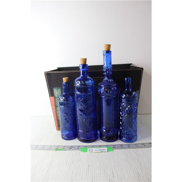 Blue Glass Bottles and Misc.