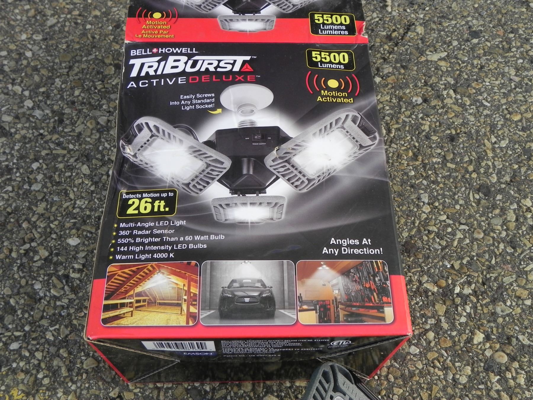 NEW BELL + HOWELL TRI BURST ACTIVE DELUXE 5500 LUMENS