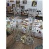 Image 1 : Floral Etched Glass, Ornate Candle Lamps - 2