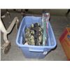 Image 1 : Camo Life Jacket, Lint Brush & Assorted Supplies in Bin