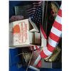 Image 2 : Fire Truck Bank, American Flags & Assorted Décor Items