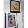 Image 1 : Framed Wall Art Mother & Child, Flowers