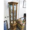 Image 1 : Gold Painted Slim Curio Cabinet