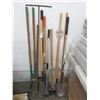 Image 1 : Post Hole Digger and Asst. Shovels and Yard Tools