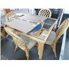 Image 1 : Rattan Glasstop Square Dining Table w/4 Chairs