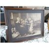 Image 1 : Vintage Framed Poster of School Girls - 30 x 36