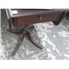 Image 3 : Mahogany Pedestal Drop Leaf Side Table w/Drawer