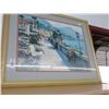 Image 1 : Framed Art Italian Harbor Scene - 30 x 34