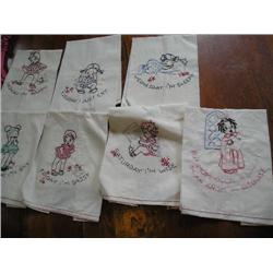 Day of the week cup towel set