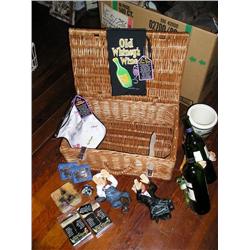 Wine related gift basket