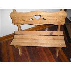 Small wooden bench