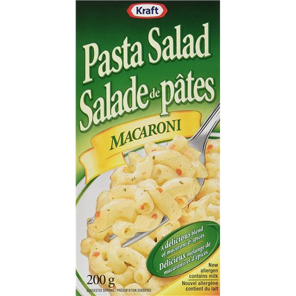 NEW CASE OF 12 KRAFT PASTA SALAD MACARONI - 200G