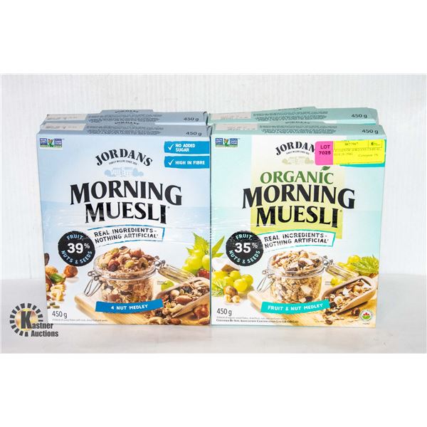 NEW 4 BOXES OF JORDANS CEREAL, EACH BOX IS 450G