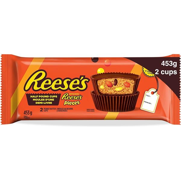 NEW 3 PACKS OF REESES PEANUT BUTTER HALF POUND CUP