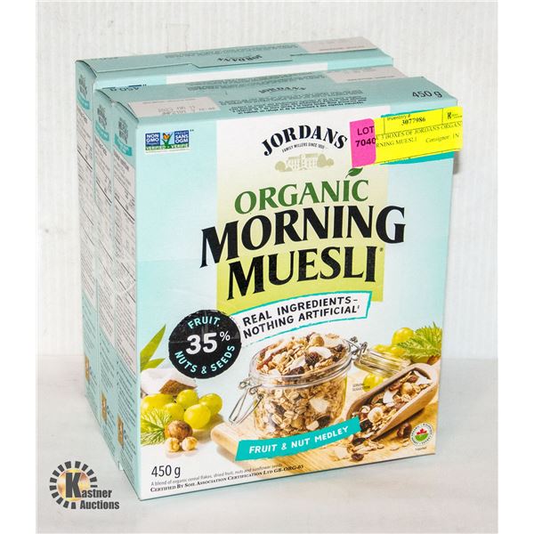 NEW 3 BOXES OF JORDANS ORGANIC MORNING MUESLI