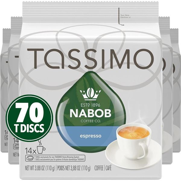 NEW CASE OF 5 BOXES OF NABOB ESPRESSO SINGLE SERVE