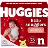 Image 1 : NEW 76 PACK OF HUGGIES LITTLE SNUGGLERS DIAPERS