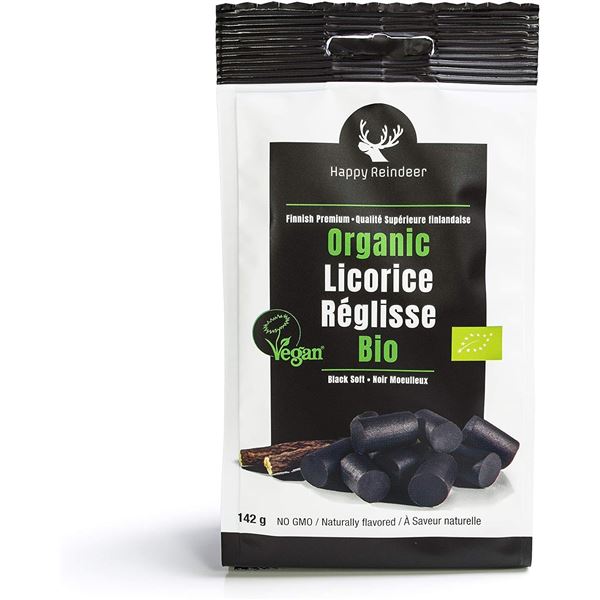 NEW 3 BAGS HAPPY REINDEER BLACK SOFT LICORICE 142G