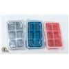 Image 1 : NEW 3 PACK OF MULTICOLORED ICE CUBE TRAY BOXES