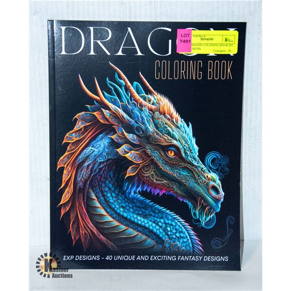 NEW DRAGON COLORING BOOK BY EXP DESIGNS