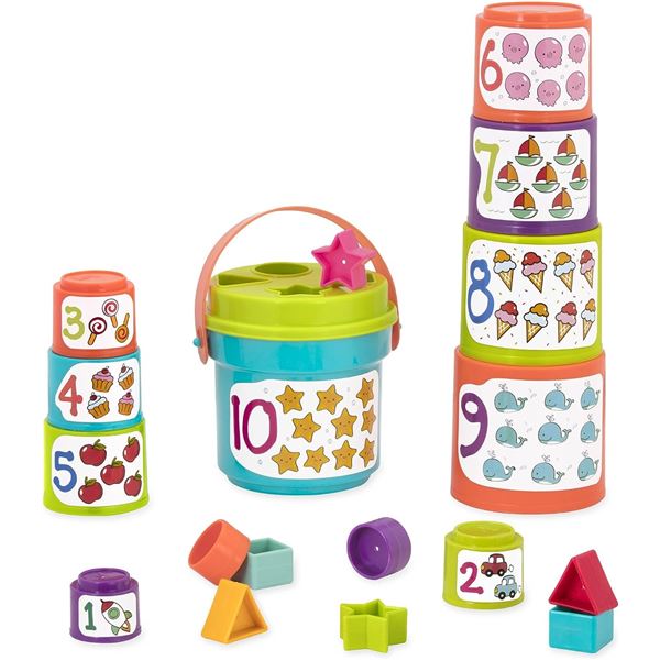 NEW BATTAT SORT & STACK TODDLER BAMBINS PLAYSET