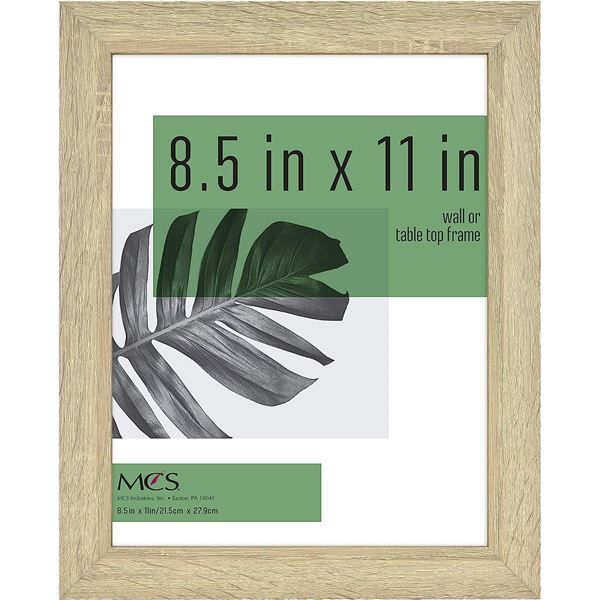 NEW MCS 8.5 X 11" NATURAL WOOD GRAIN PICTURE FRAME