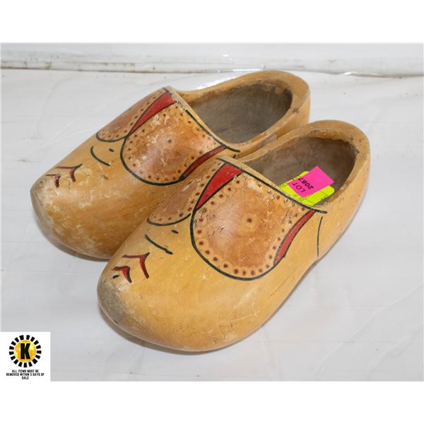 VINTAGE HAND MADE EUROPEAN WOODEN CLOGS