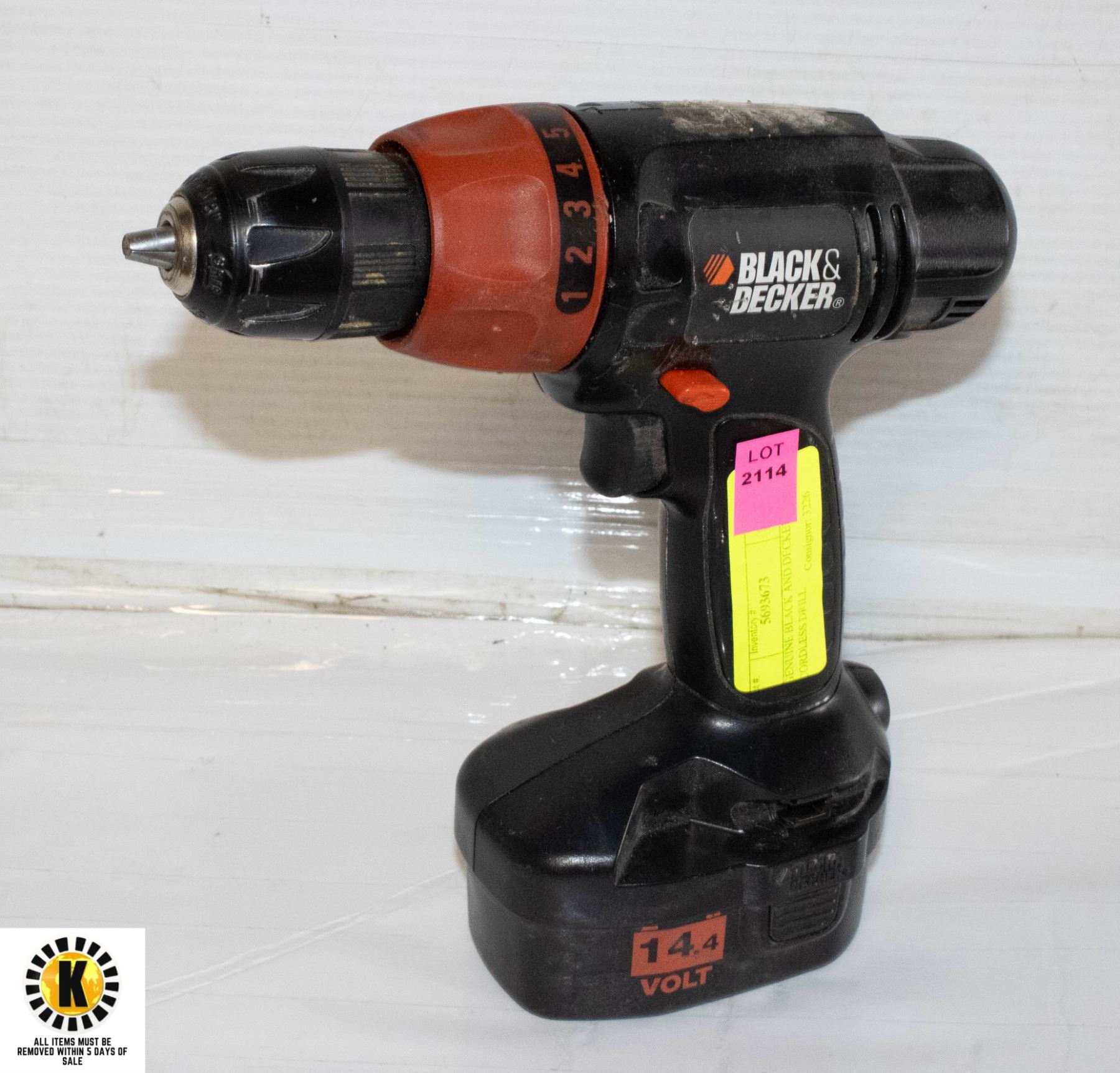 GENUINE BLACK AND DECKER 14.4V CORDLESS DRILL