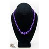 Image 1 : #286-NATURAL PURPLE JADEITE NECKLACE 17"