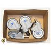 4 COMMERCIAL CASTERS LOCKING WHEELS