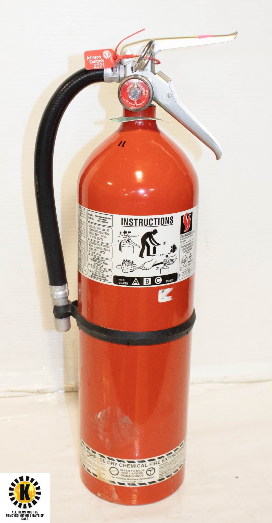 Fire Extengu 20 LB FULLY CHARGED & CERTIFIED FIRE EXTINGUISHER