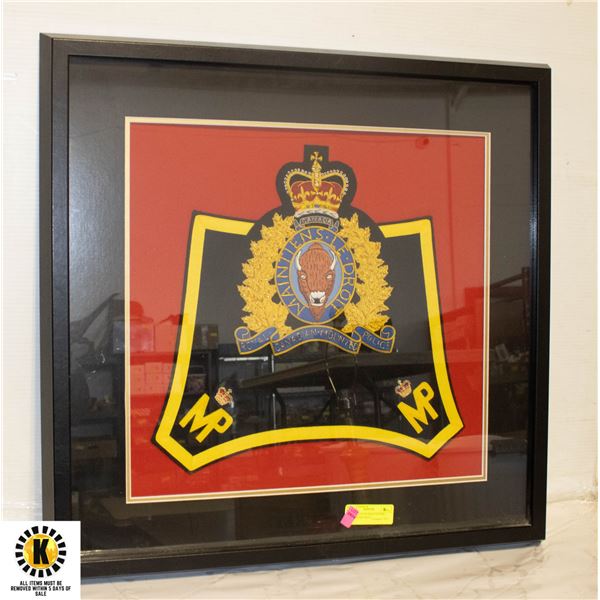 Rcmp Lettering FRAMED 25 X 26 INCH CUSTOM MADE RCMP CREST