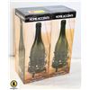 2 HOME ACCENTS PATIO WINE BOTTLE TEA-LIGHT