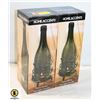 2 HOME ACCENTS PATIO WINE BOTTLE TEA-LIGHT