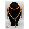 Image 1 : SINO-TIBETAN CORAL BEADS PRAYER NECKLACE