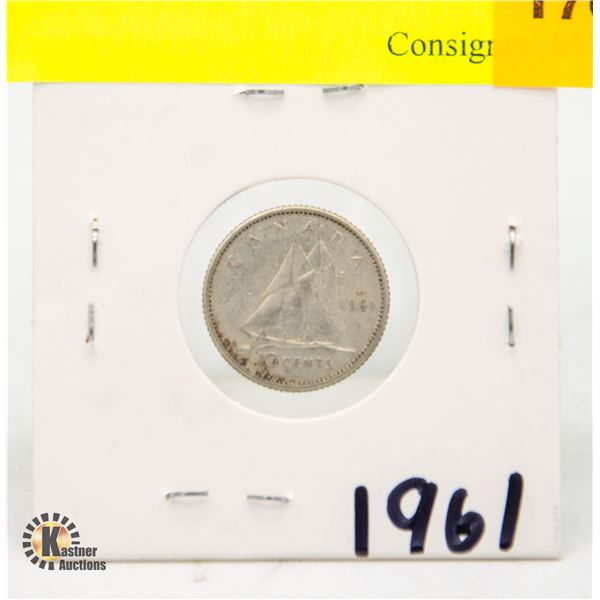 1961 CANADIAN DIME SILVER