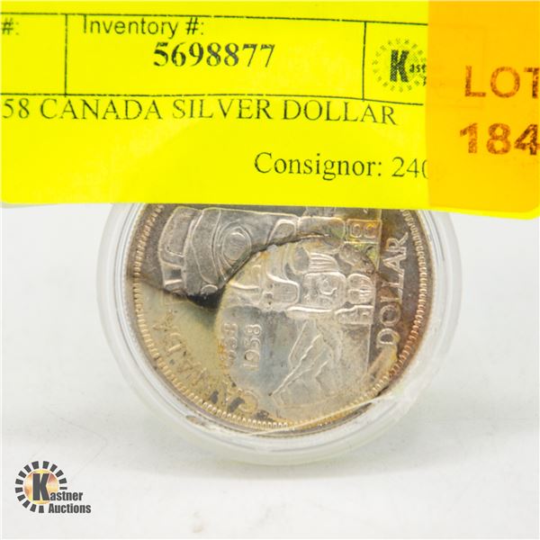 1958 CANADA SILVER DOLLAR