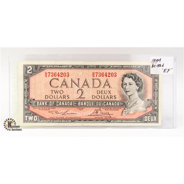 1954 CANADA TWO DOLLAR BILL