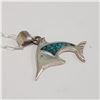 JP1013-323 SILVER DOLPHIN SHAPED NECKLACE