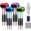 Image 1 : NEW 12 PACK OF STEEL TIP DARTS, 22G, 4 COLORS