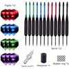 Image 2 : NEW 12 PACK OF STEEL TIP DARTS, 22G, 4 COLORS