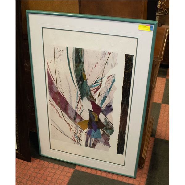 FRAMED ABSTRACT ART 28" X 41"