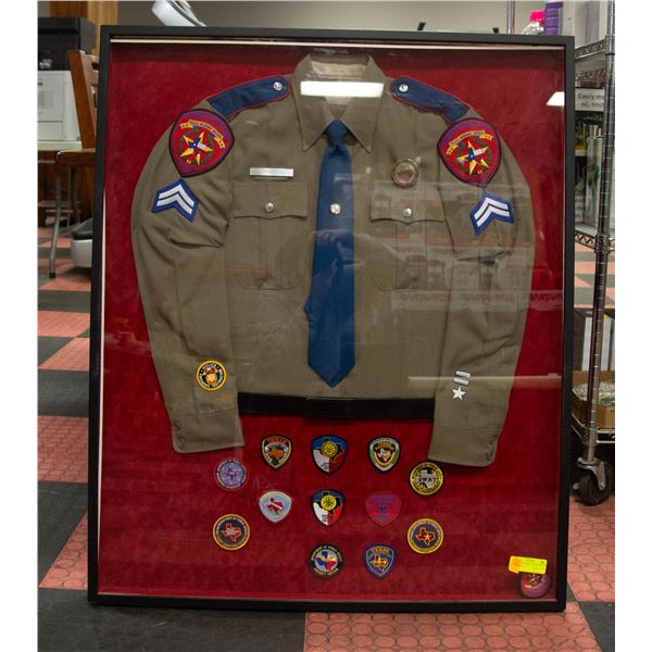 VINTAGE FRAMED TEXAS RANGER UNIFORM