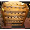 Image 1 : 25 BOTTLE WOOD WINE RACK 26" X 11" X 32"